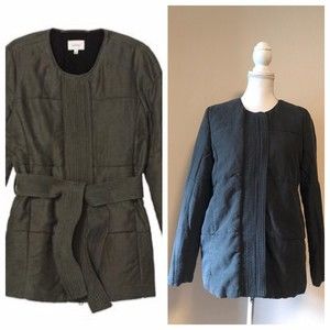 $195 WILFRED ARITZIA LEGENDRE QUILTED JACKET COAT~MISSING BELT~2~SMALL